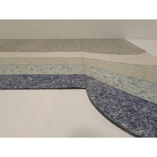 Shades Rounded Naiad Blue Rug by Patricia Urquiola for Gan For Sale - Image 10 of 12