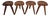 Rustic Stools in the style of Jean Touret, 1950s, Set of 4 For Sale