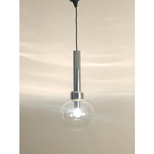 Motoko Ishii Large Space Age Pendant Light attributed to Motoko Ishii for Staff, 1970s For Sale - Image 4 of 12