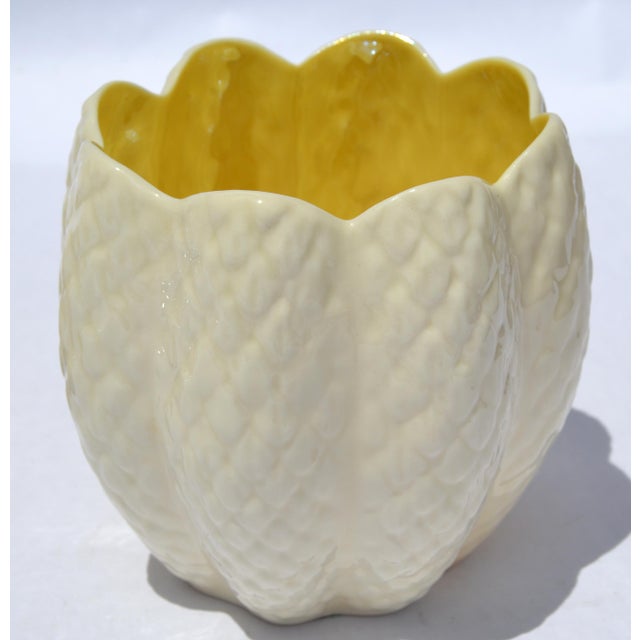 Art Deco Set of 2 Early 20th Century Belleek Pottery Tan Embossed Fine Bone China Porcelain For Sale - Image 3 of 14
