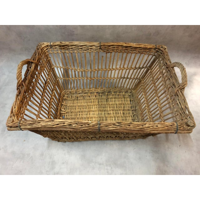 Antique Wicker Basket For Sale - Image 5 of 6