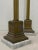 Traditional Early 20th Century Italian Plate Brass Spelter & Marble Base Candle Holders For Sale - Image 3 of 8