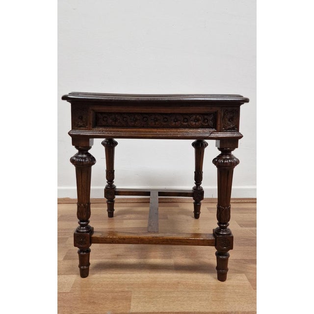 Brown Umbertine Hand-Carved Walnut Side Tables, Italy, Late 19th Century, 1890s, Set of 2 For Sale - Image 8 of 14