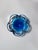 Mid-Century Modern Bohemian Ashtray CZ with Cobalt Blue Flower, 1970s For Sale - Image 3 of 6