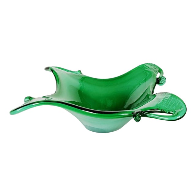 Green Glass Ashtray, France, 1960 For Sale