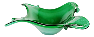 Green Glass Ashtray, France, 1960