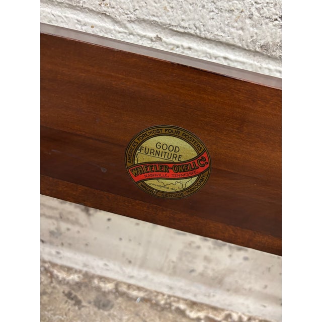 Vintage Wheeler-Okell Twin Size Four Poster Pineapple Pinecone Finial Bed For Sale - Image 13 of 13