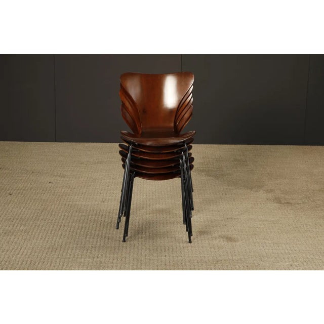 1960s Arne Jacobsen 'Series-7' Jacaranda Rosewood Stacking Chairs, 1960s, Signed For Sale - Image 5 of 18