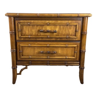 Mid-Century Faux Bamboo Aloha Nightstand by Dixie For Sale