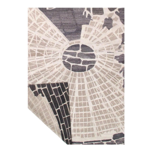 Contemporary 2020s Ivory Modern Rug For Sale - Image 3 of 5