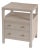 Nora 21 in. W Rectangular Wood 2 Drawer Nightstand with Open Shelf, Antique Taupe For Sale