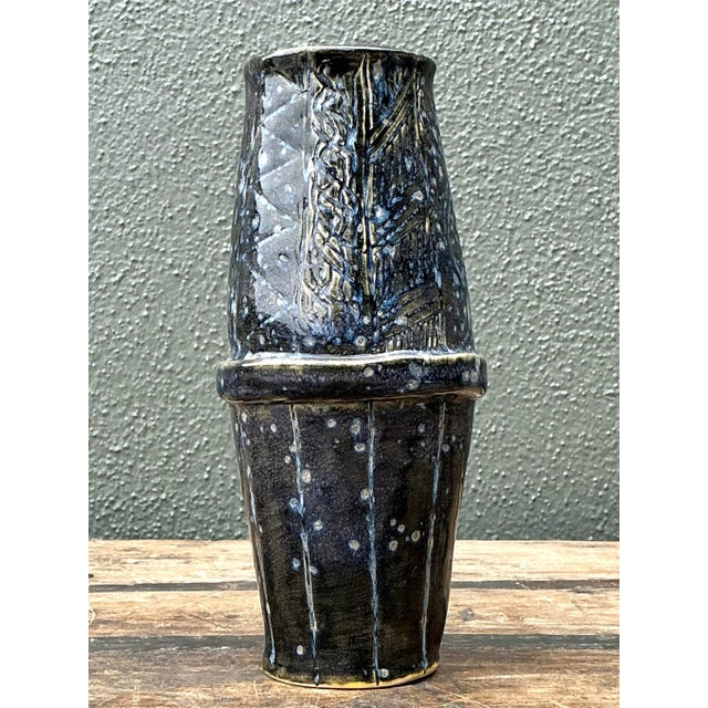 Vintage Original Studio Pottery Vase For Sale In West Palm - Image 6 of 12