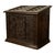 Gothic Antique French Medieval Gothic Carved Oak Chest Coffer 17th Century Panels 1679 For Sale - Image 3 of 16