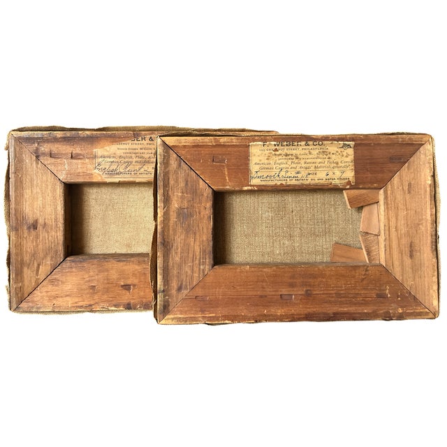 Bunny Williams Home Pair of Late 19th Century Florida Landscape Oil Paintings on Canvas, Signed For Sale - Image 4 of 13