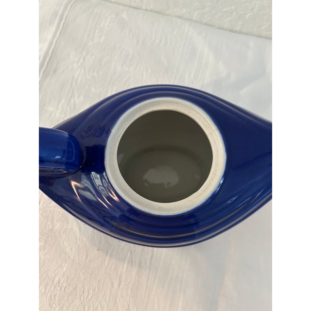 1950s Mid-Century Cobalt Blue Hall Alladin Teapot For Sale - Image 5 of 7