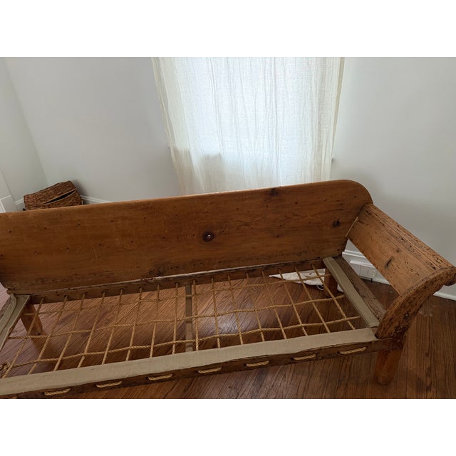 Rare Antique 19th-Century New England Rope Sofa For Sale - Image 9 of 10