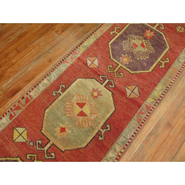 Mid 20th Century Vintage Anatolian Turkish Runner, 2'11'' X 11'3'' For Sale - Image 4 of 5