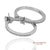 Contemporary 18k(750) Solid White Gold Natural Diamond Hoop Earrings, A Pair For Sale - Image 3 of 13