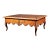 Country French Walnut Coffee Table With Pull-Out Serving Trays For Sale