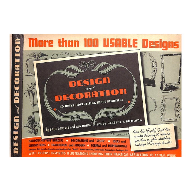 "Design and Decoration to Make Advertising More Beautiful" 1939 Carlyle, Paul and Oring, Guy For Sale