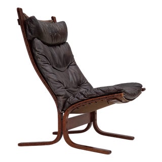 Norwegian Siesta Lounge Chair in Leather by Ingmar Relling for Westnofa, 1970s For Sale