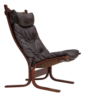 Norwegian Siesta Lounge Chair in Leather by Ingmar Relling for Westnofa, 1970s