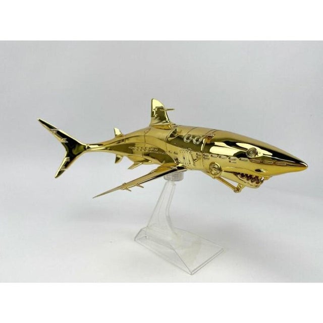 Hajime Sorayama, Sorayama Shark Gold, Vinyl & ABS Sculpture For Sale - Image 4 of 5