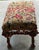 Wood Vintage English Jacobean Style Walnut Needlepoint Upholstered Bench With Scalamandré Tassel Fringe For Sale - Image 7 of 7