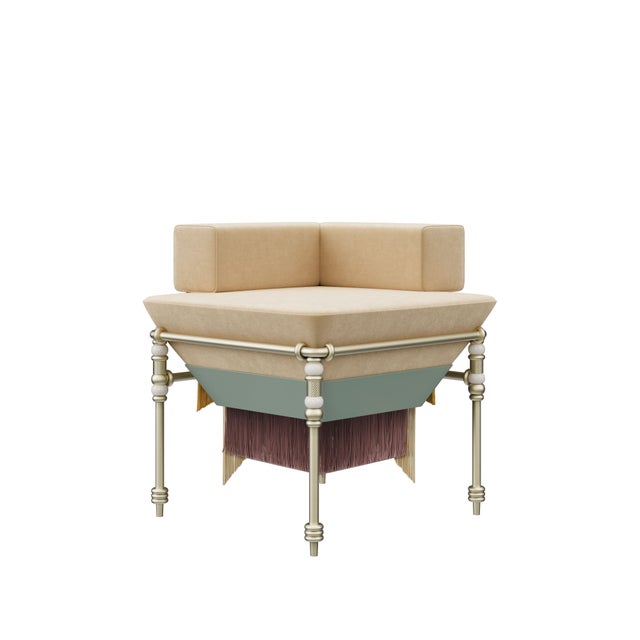 Seraphine Chair with Fringes Handmade by Ottiu For Sale - Image 4 of 12