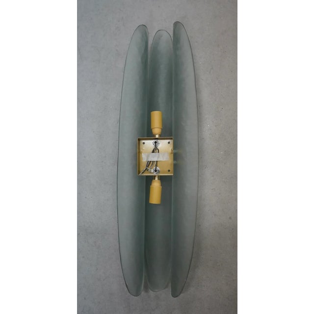 Metal Italian Murano Glass Light Green Color Wall Light For Sale - Image 7 of 10