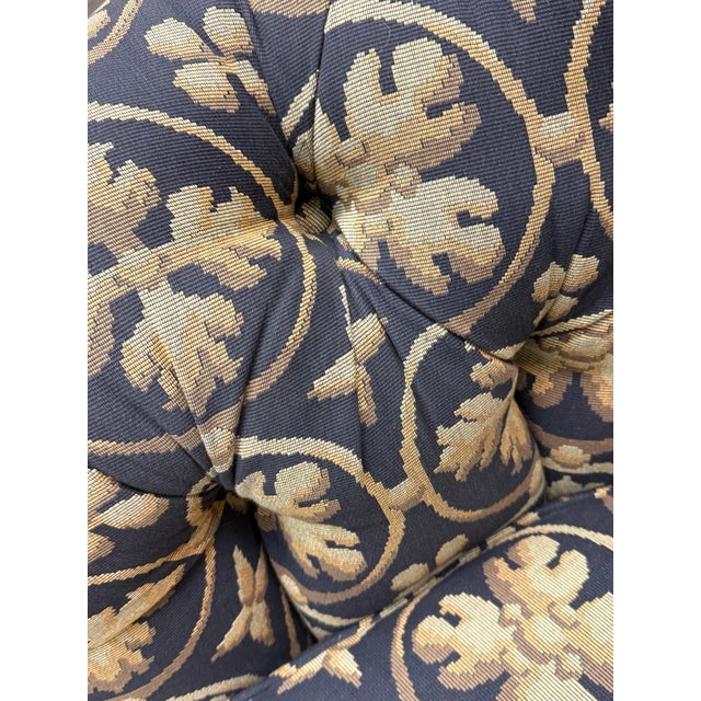 Custom Design Tufted Barrel Arm Chair For Sale - Image 9 of 12