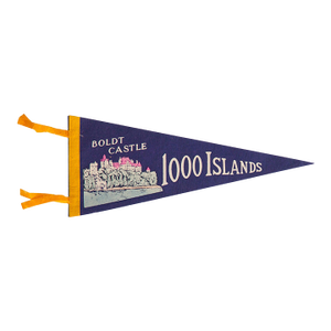Vintage Boldt Castle 1000 Islands Felt Flag Pennant