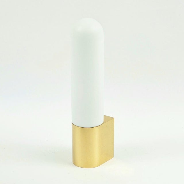 Mid-Century Modern Vintage Opaline Glass Wall Lights/Sconces from Limburg, Germany, 1970s, Set of 2 For Sale - Image 3 of 9