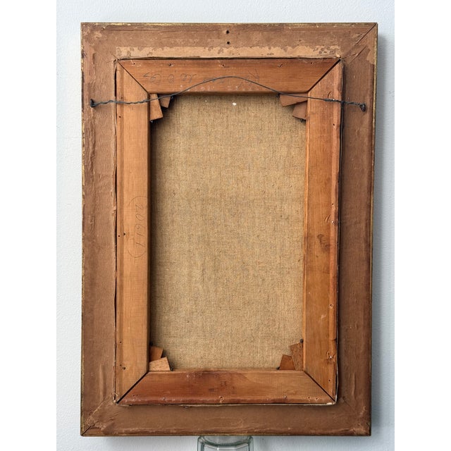 1936 Dreamlike Art Deco Seascape by c.m. Brentlinger, Oil on Canvas, Framed For Sale - Image 13 of 14