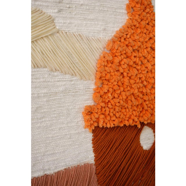 Ivory Teak and Wool Wall Panel Triptych by Artist Noal Betts - Signed For Sale - Image 8 of 12