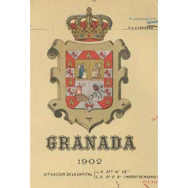 Paper Cartographic Exploration of Andalusias Mountainous Province, 1902 For Sale - Image 7 of 8