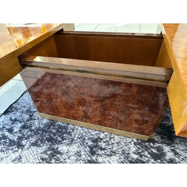 Vintage French Coffee Table in Elm Burl Wood, 1970 For Sale - Image 11 of 18