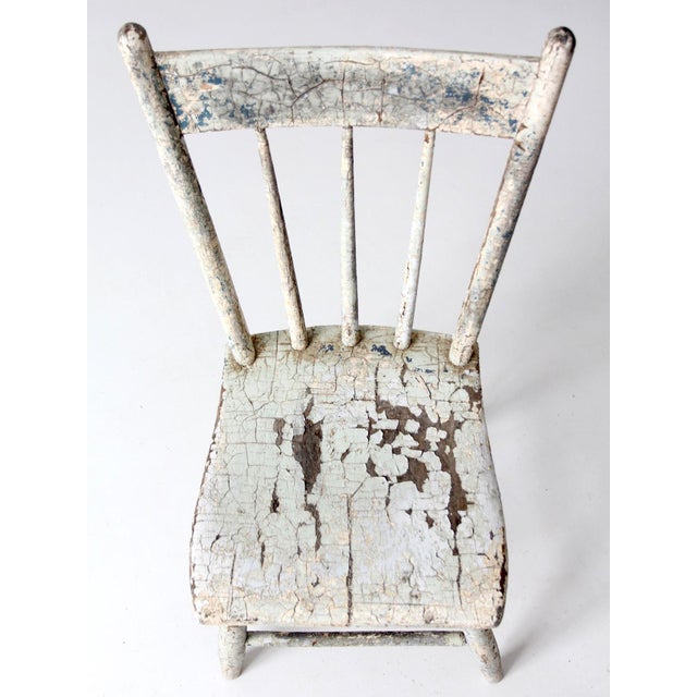 Antique Primitive Plank Seat Chair For Sale - Image 12 of 15