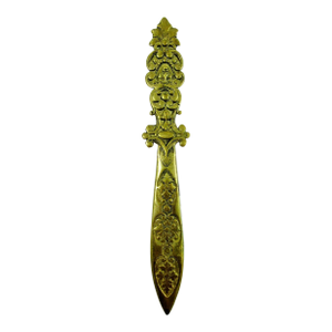 1930s Art Deco Belgian Arlequin Bronze Letter Opener