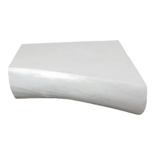 Minimalist White Living Edge Block Coffee Table 17 For Sale