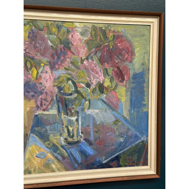 Allan Lindqvist, Stilleben, 1958, Oil Painting on Panel, Framed For Sale - Image 8 of 16
