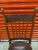 Antique American Pressed Back Oak Dining Chair With Embossed Leather Seat For Sale - Image 4 of 14