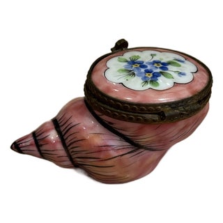 Antique Porcelain Shell Limoges Box For Sale