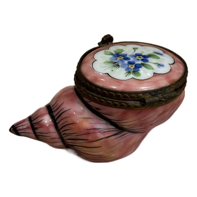 Antique Porcelain Shell Limoges Box For Sale