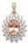 18k Gold Pendant With 1.17ct Semi Stone and 1.06ct Diamonds, New For Sale