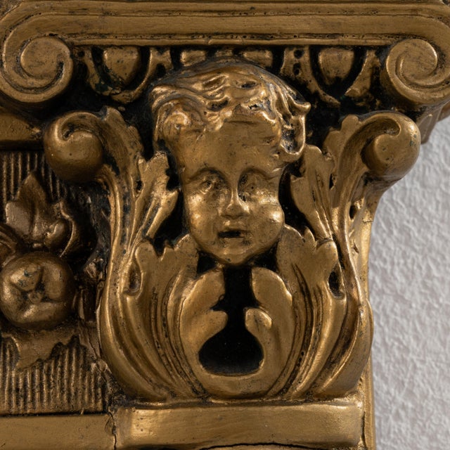 Gold 19th Century French Napoleon III Style Glitwood Wooden Wall Mirror France 19th Century For Sale - Image 8 of 10