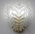 Stunning set of 2 of Murano Glass wall lamps. Each lamp is composed of 3 leaves in transparent murano glass. Two light...