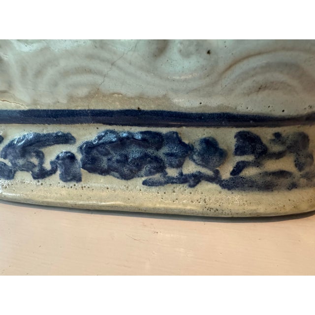 1950s Vintage Chinese Export Stoneware Koi Planter For Sale - Image 5 of 12