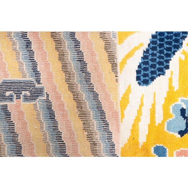 Early 19th Century Vintage Chinese Pictorial Pillar Runner in Gold With Dragon Motif - Rug & Kilim For Sale - Image 5 of 5