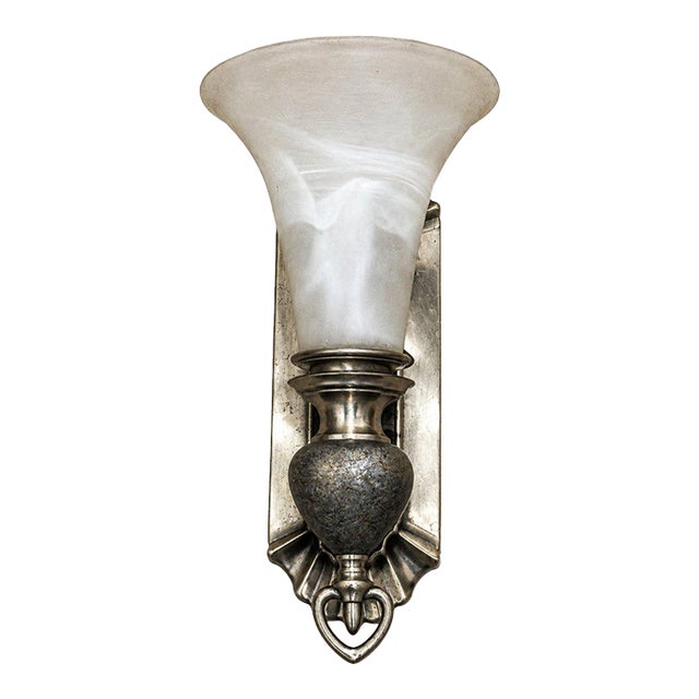 Kichler Wall Sconce Frosted Glass Metal Tuscan Gold Neo Classical English Style For Sale